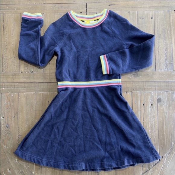 Mini Boden blue sweatshirt skater dress - Picture 1 of 4